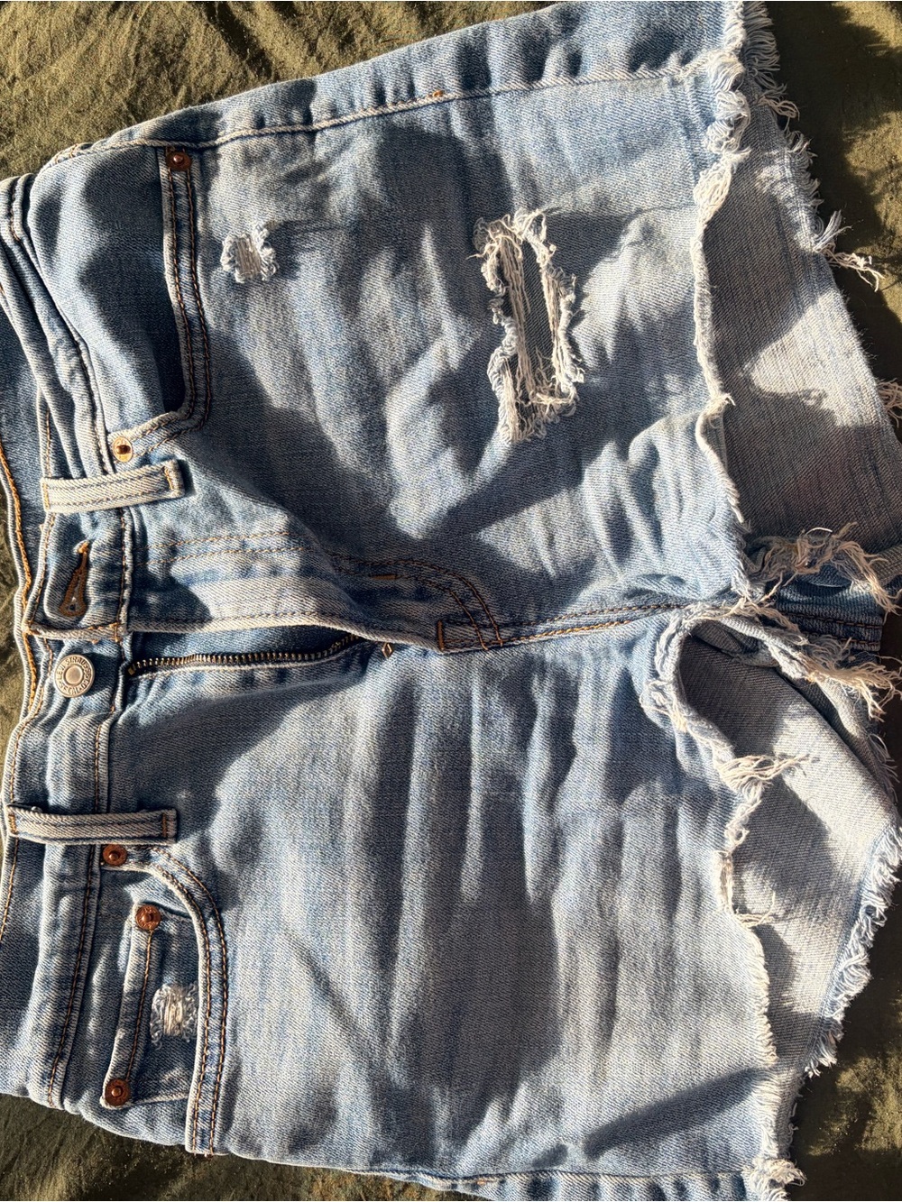 Levi Light Blue Distressed Women's Denim Shorts